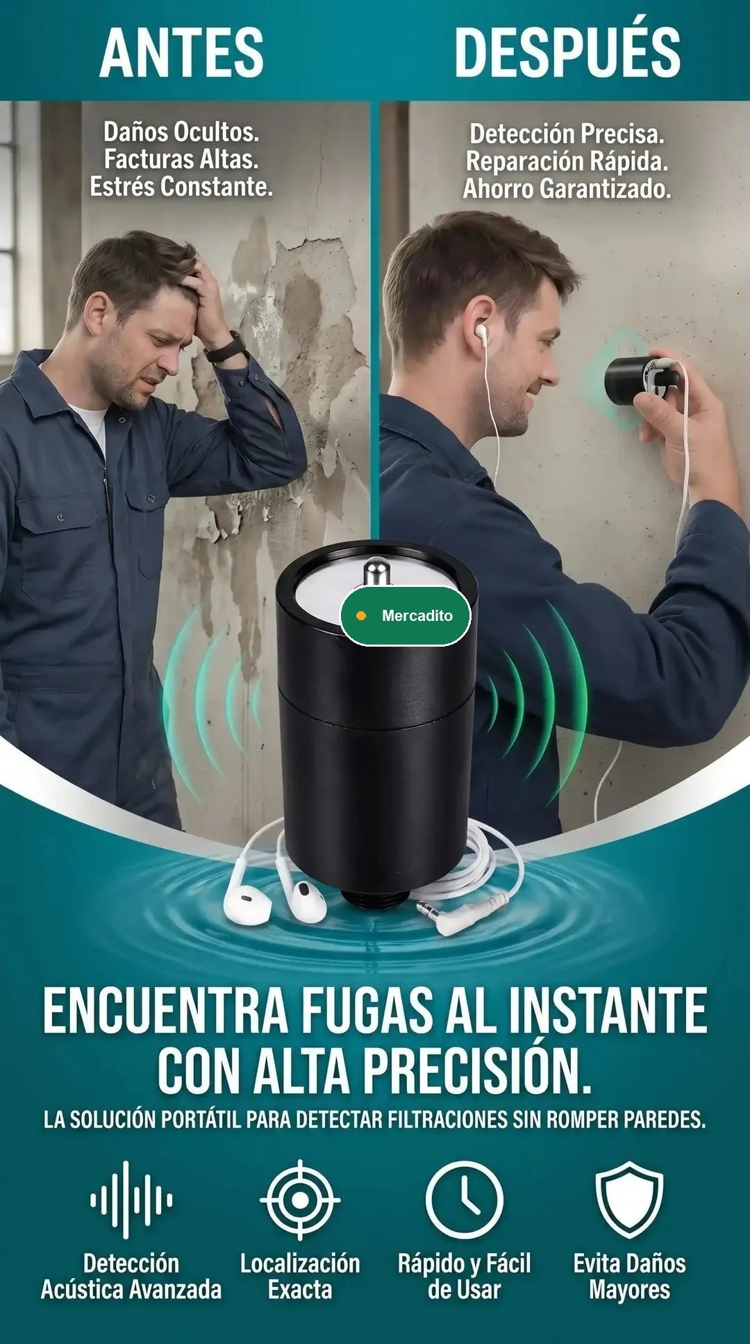 Detetor de Fugas de Água por Som — Encontra a Fuga Sem Partir Nada 💧