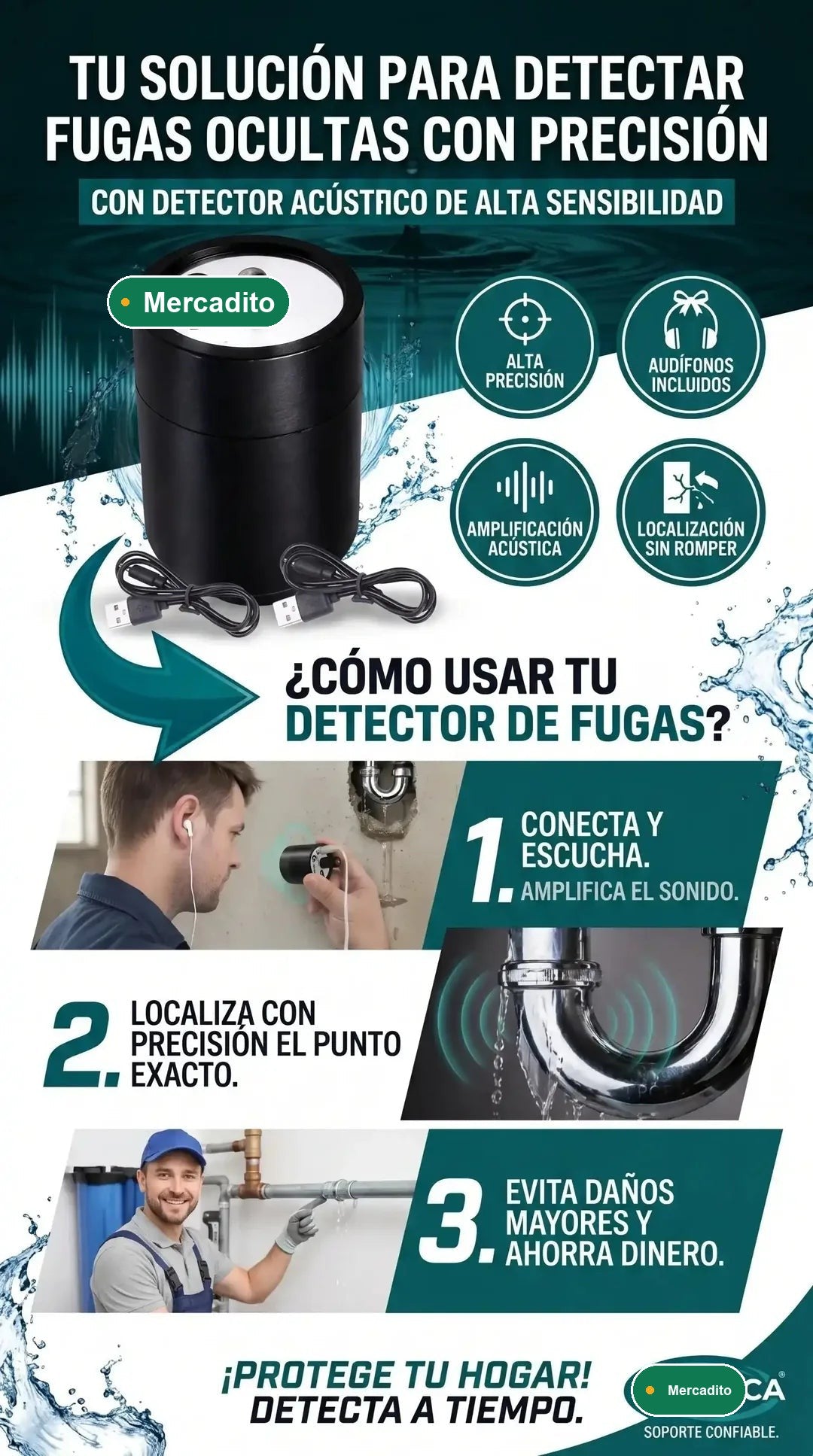 Detetor de Fugas de Água por Som — Encontra a Fuga Sem Partir Nada 💧